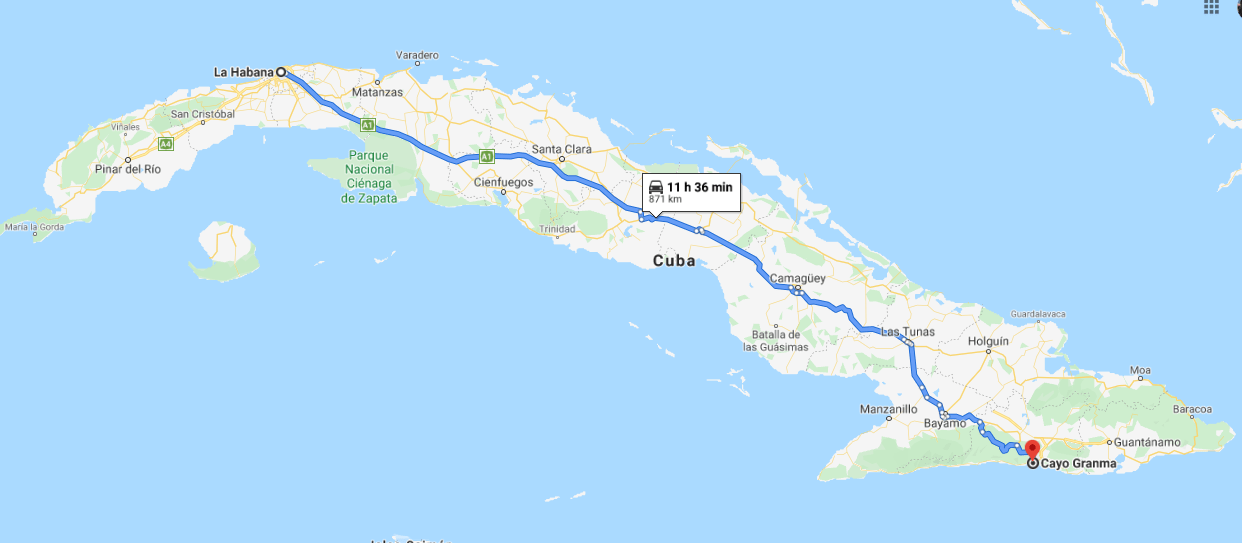 Cómo llegar a Cayo Granma, Cuba