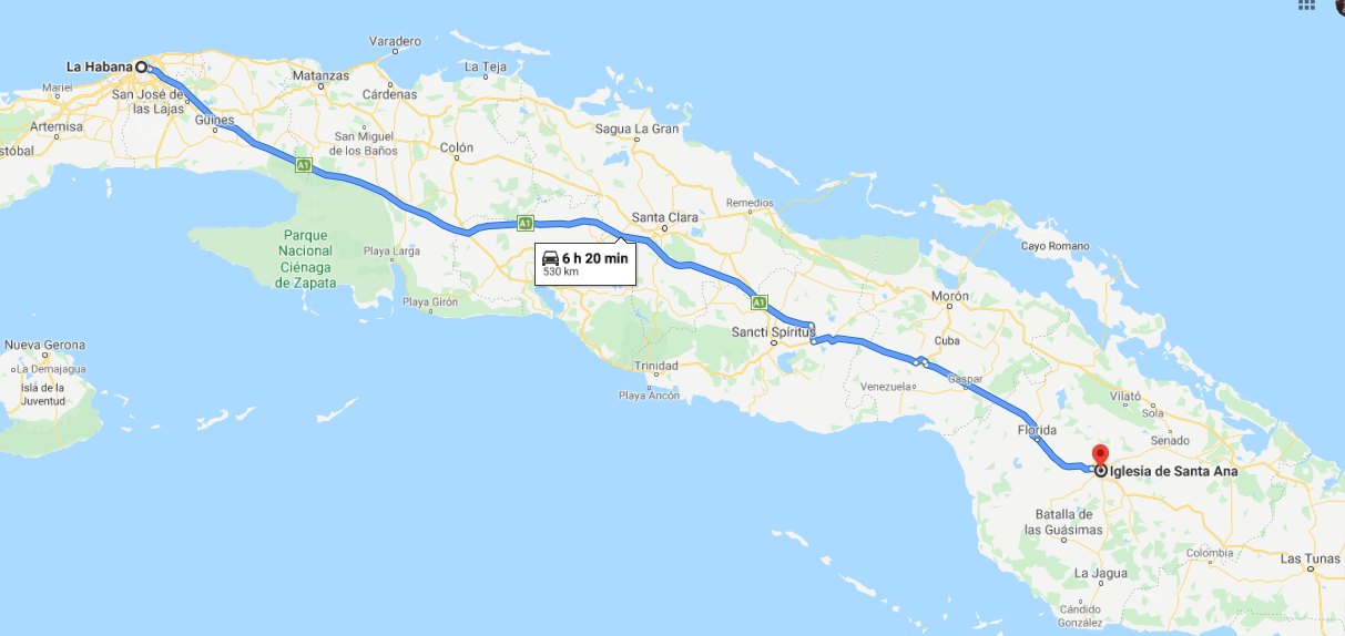 Cómo llegar a Iglesia de Santa Ana, Cuba